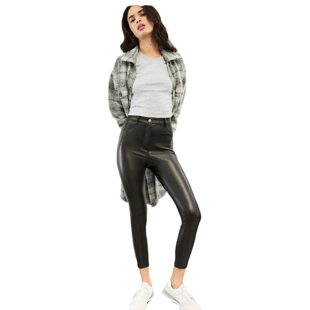 Aritzia Wilfred Free Black Faux leather Leggings